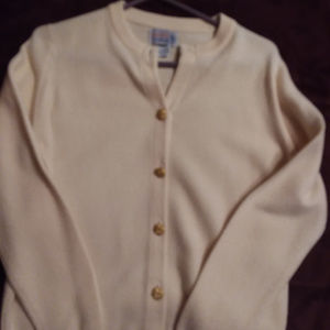 Ballantyne Cream Cashmere Cardigan